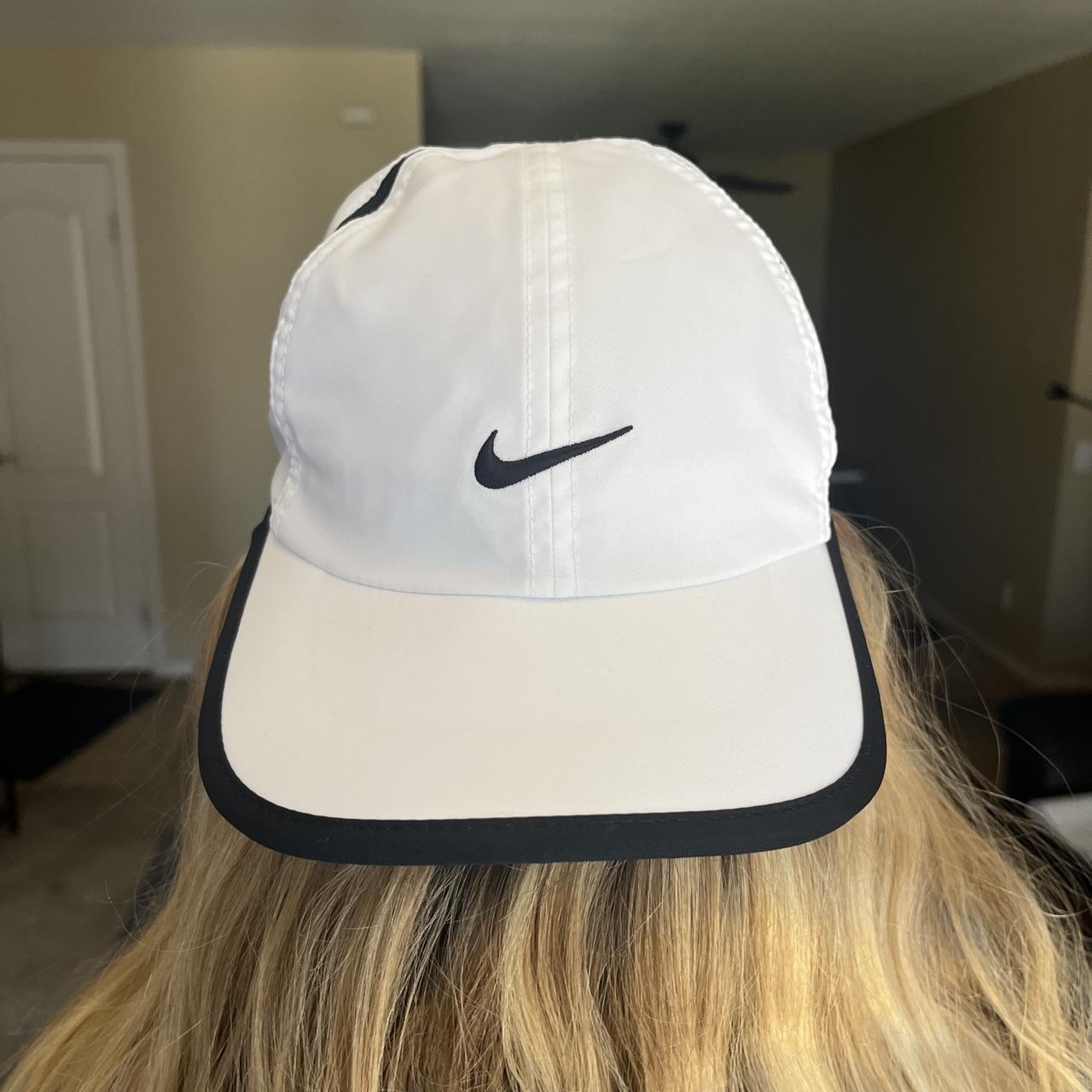 White Unisex NIKE RUNNING Featherlight Hat Cap NWT 22 Depop