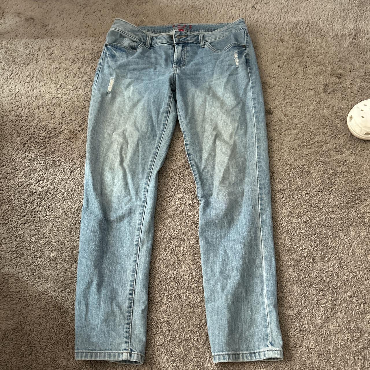 size 8 denim jeans, never worn - Depop