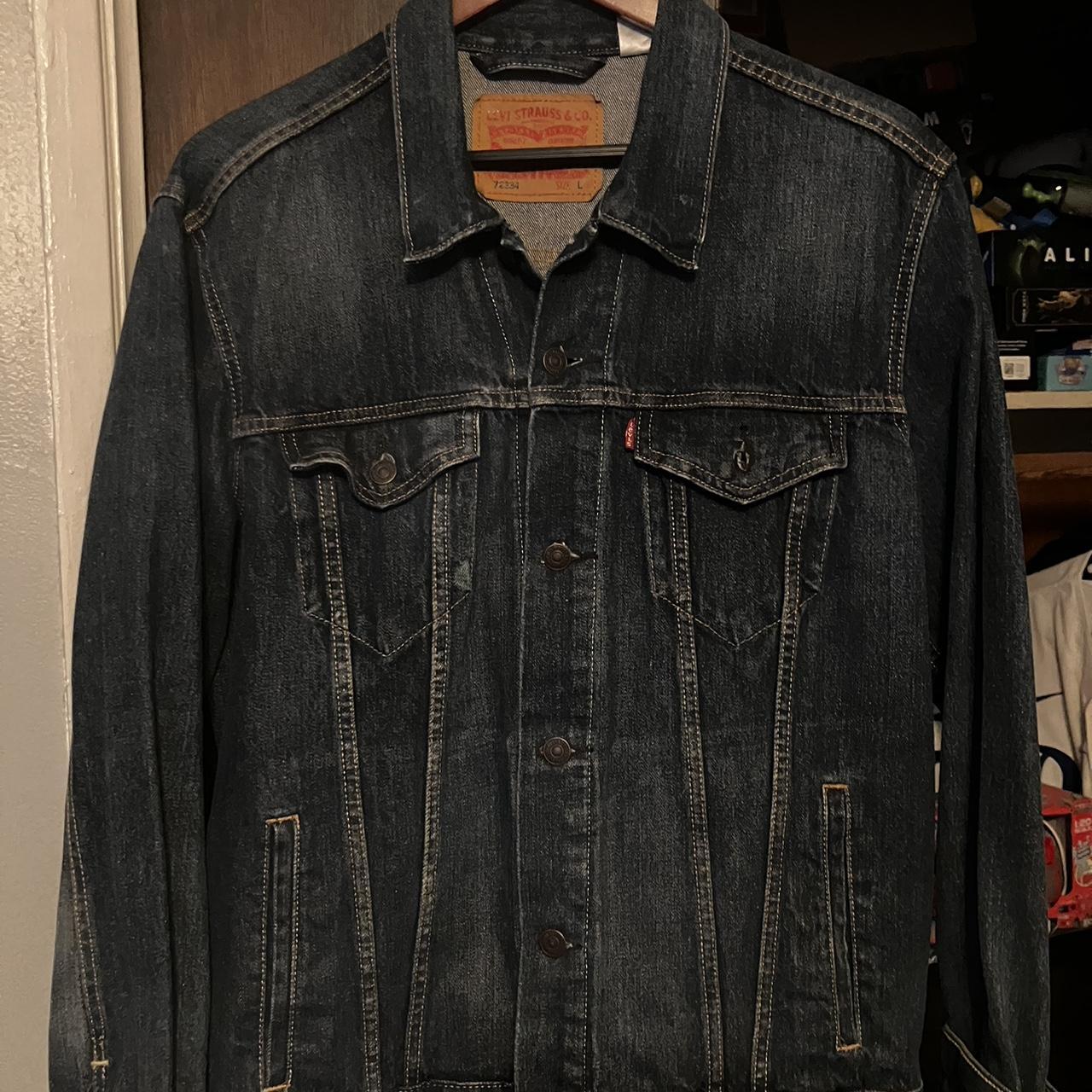 Levi's dark sale wash denim jacket