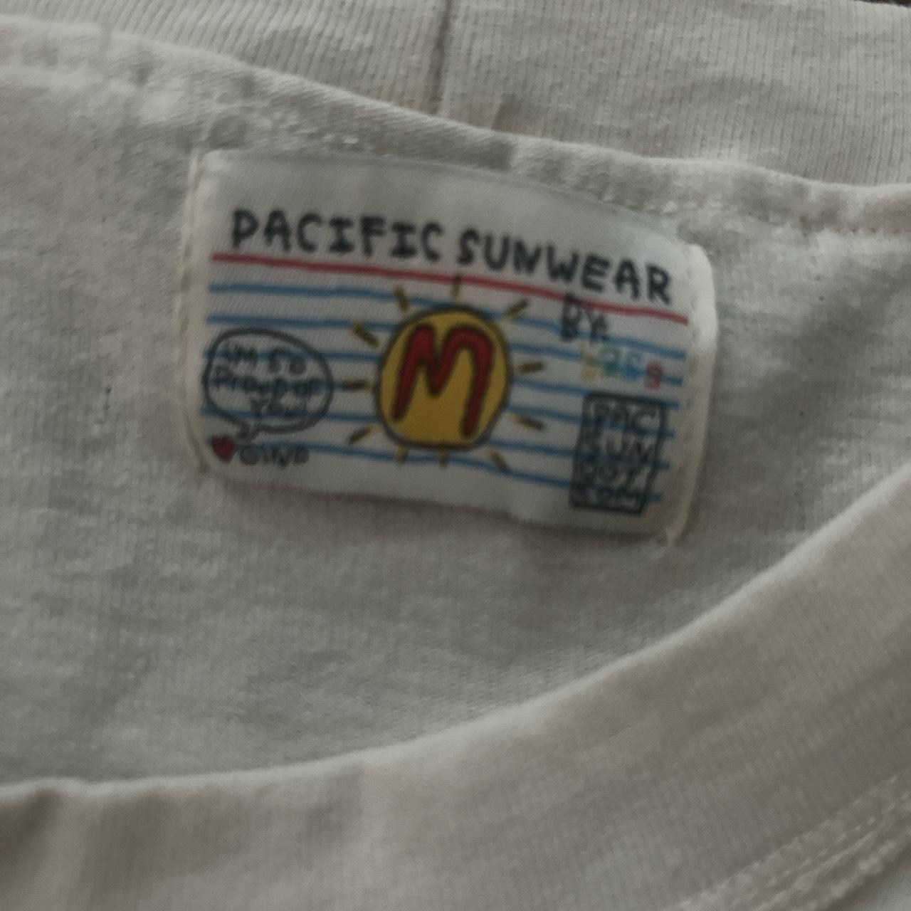 pacsun medium white graphic tshirt - Depop