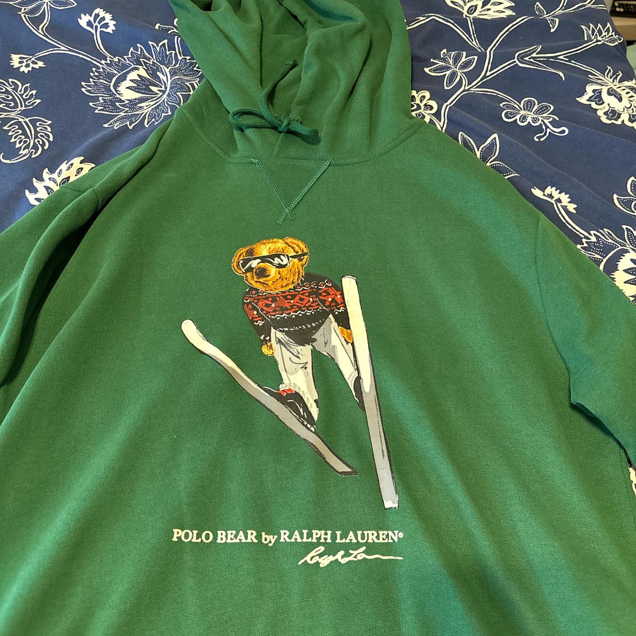 Polo Ralph Lauren bear ski hoodie size medium fits. Depop