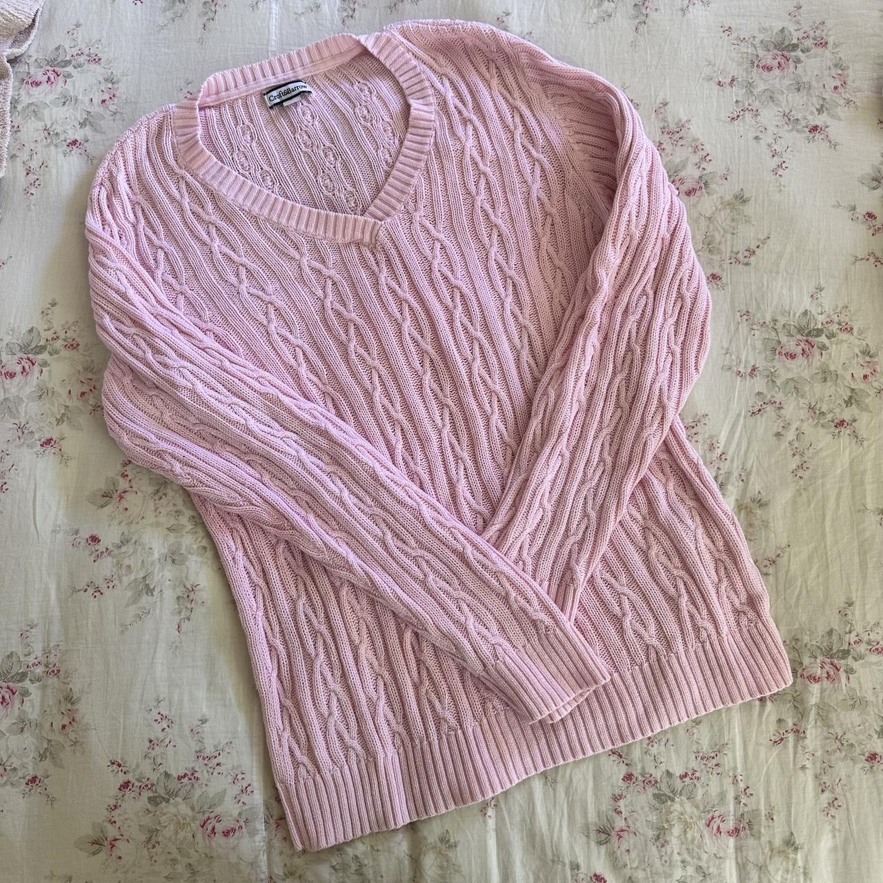 Super cute baby pink sweater! Tagged an XL but fits... Depop