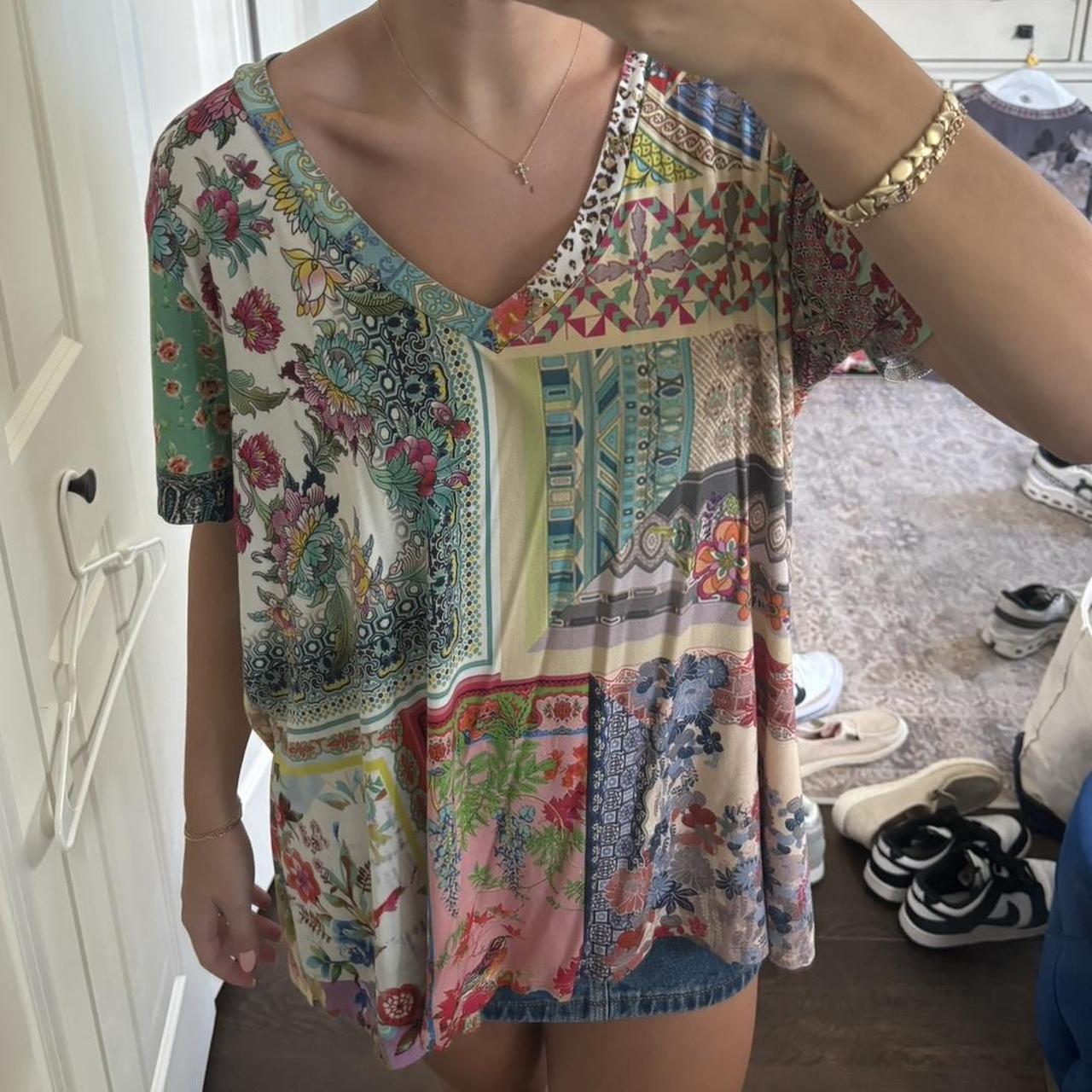 Johnny Was Women's T-shirt - Multi - L – Johnny W… - image 1