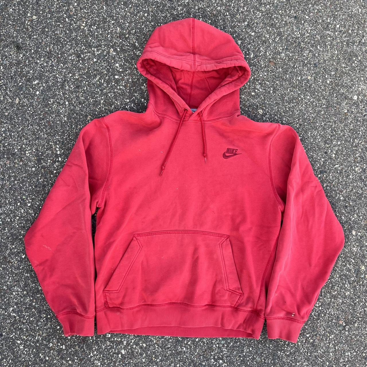 Vintage Red nike hoodie size small Nike sportswear... - Depop