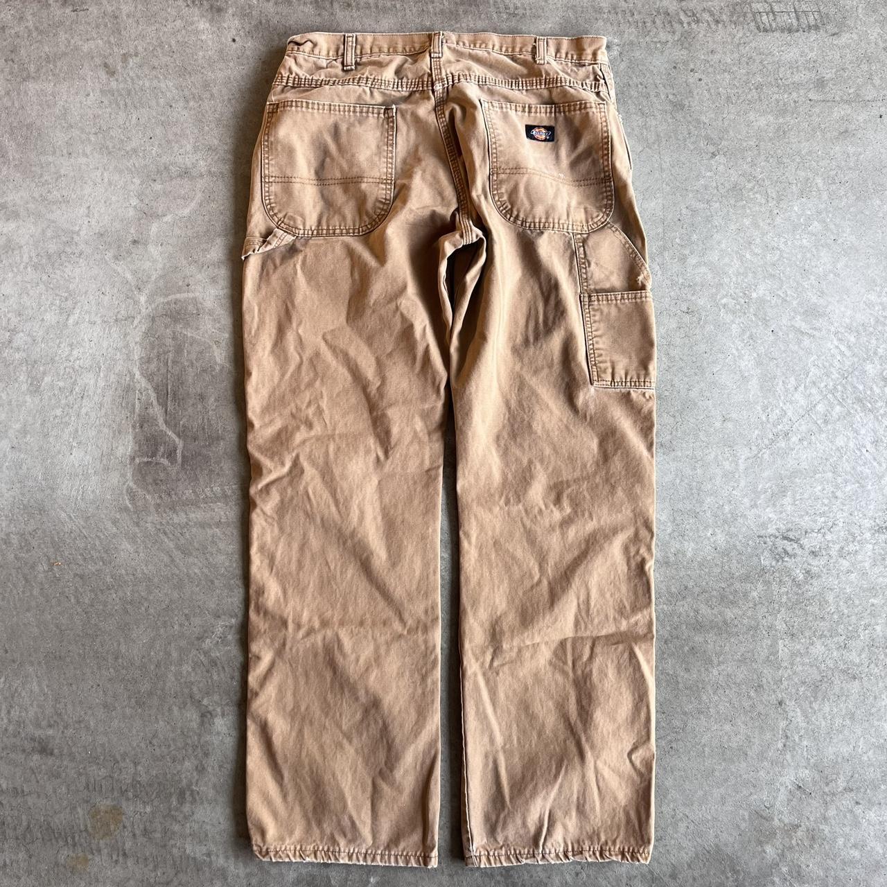 Dickies brown tan work pants carpenter pants Size... Depop