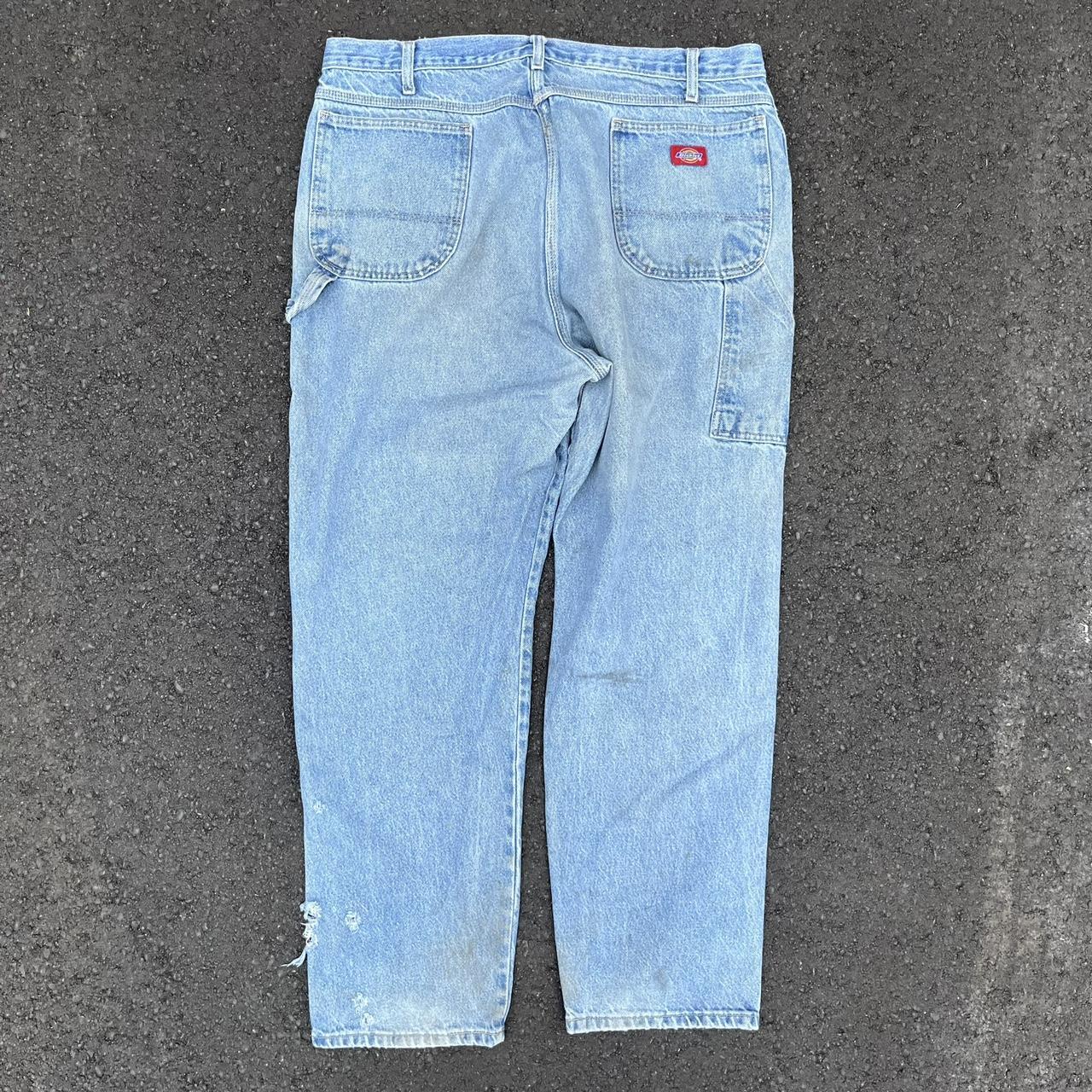 Dickes carpenter light wash baggy Jeans Light Blue... - Depop