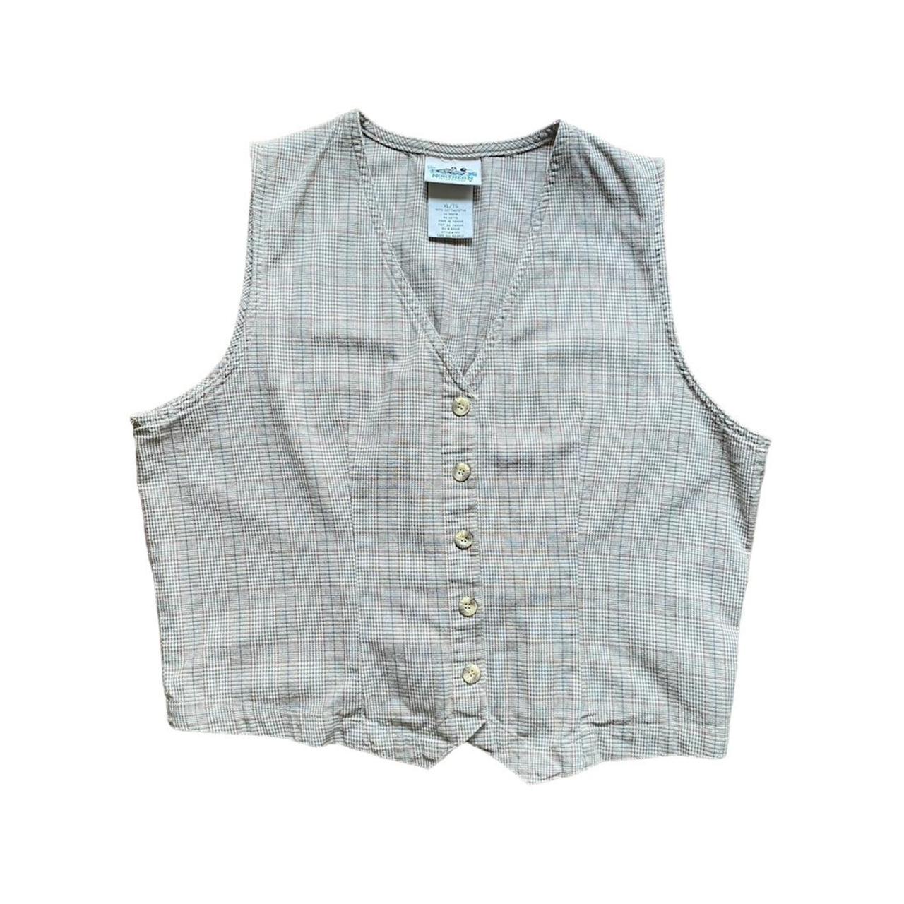 Northern Reflections Women’s Plaid Button Vest Size... - Depop
