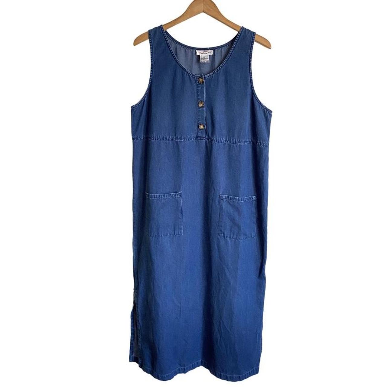 Talbots Women's Blue Dress | Depop