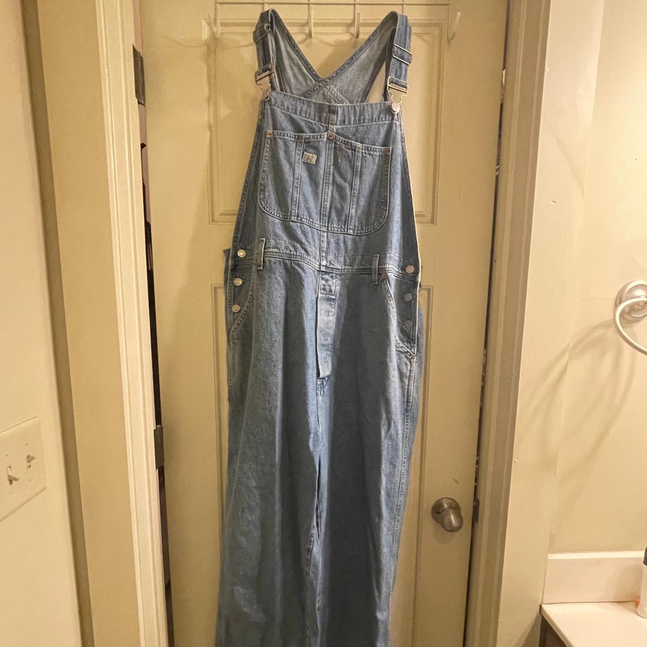 Vintage Men's Guess Denim Overalls. Mens size L. - Depop