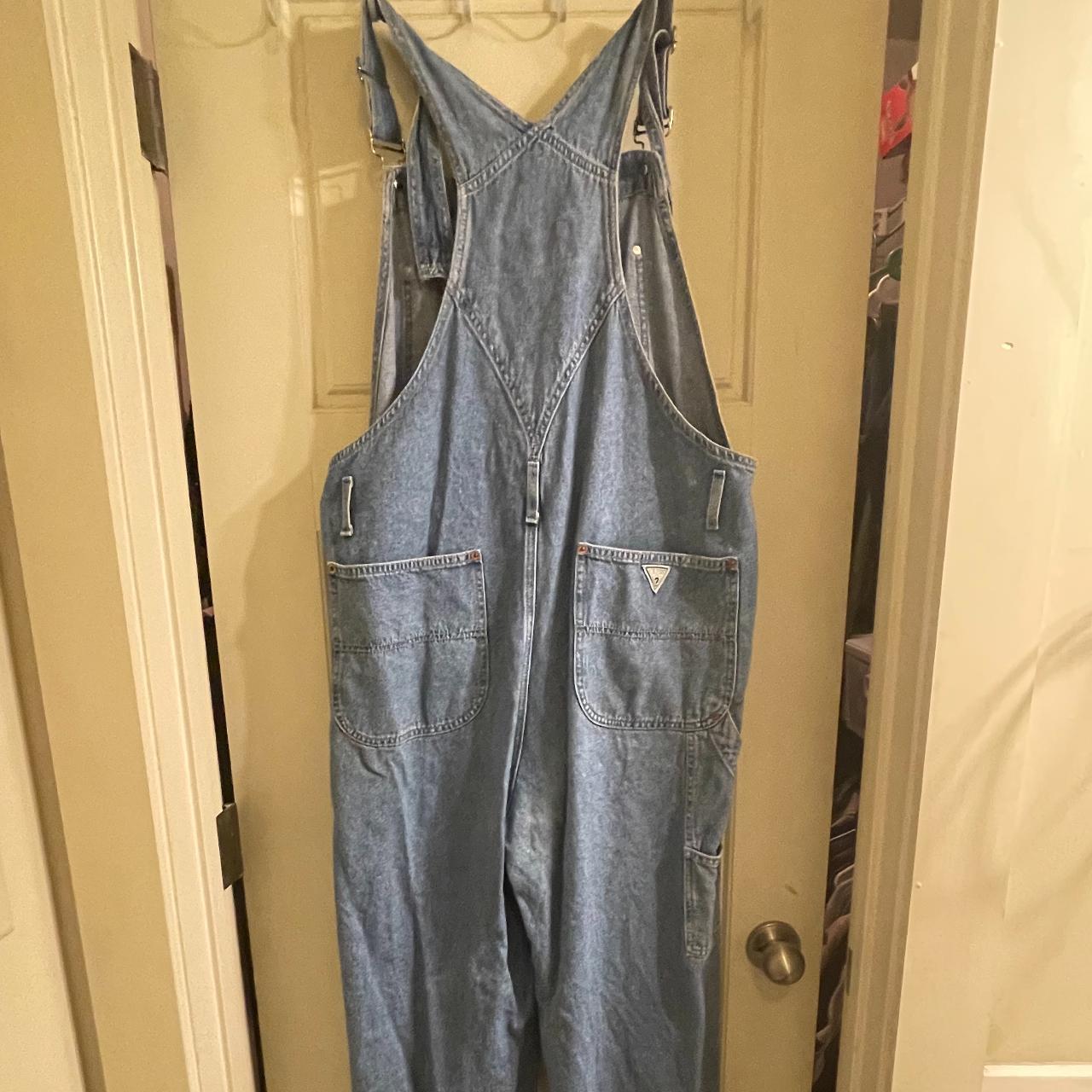 Vintage Men's Guess Denim Overalls. Mens size L. Depop