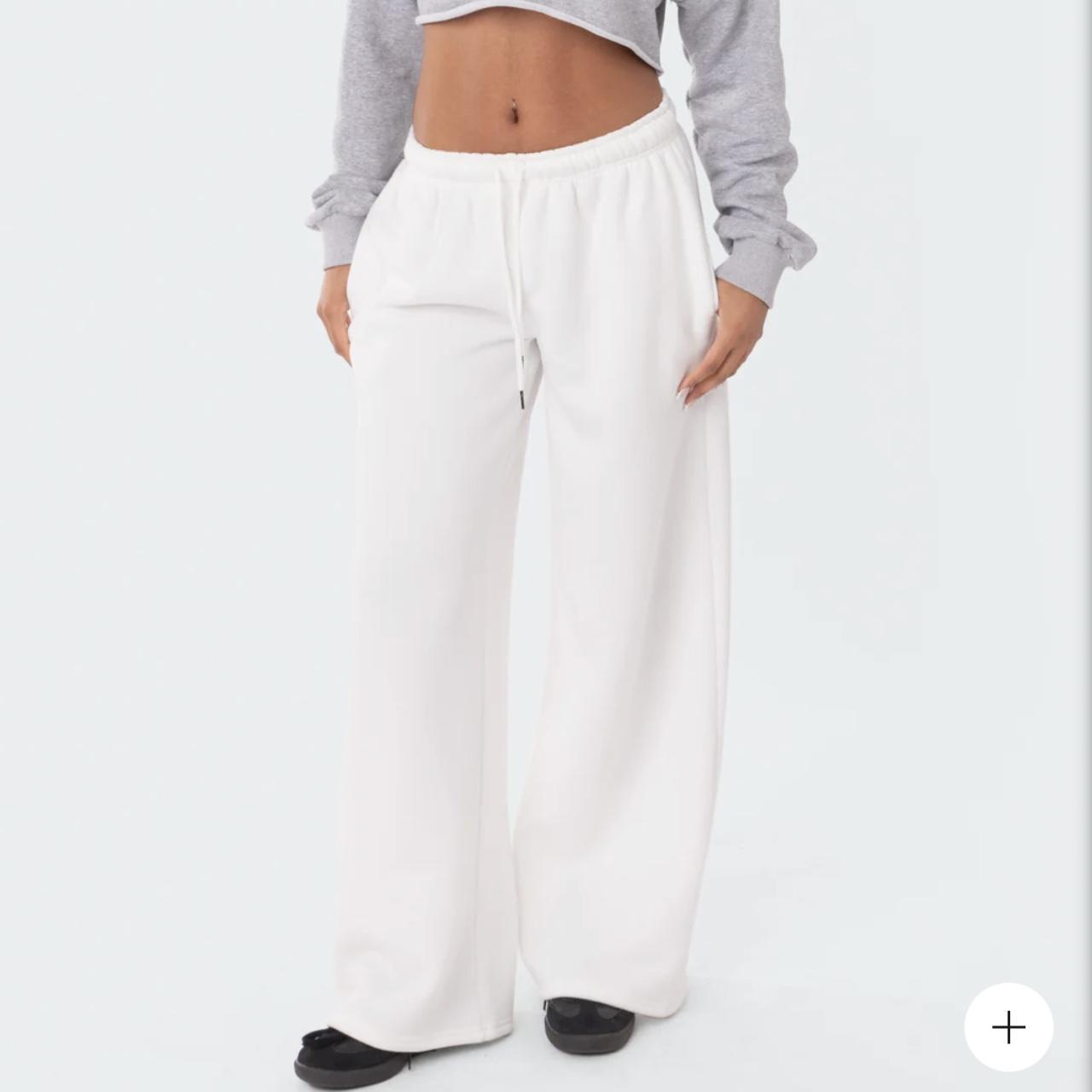 Edikted white sweatpants. These are too big for me Depop