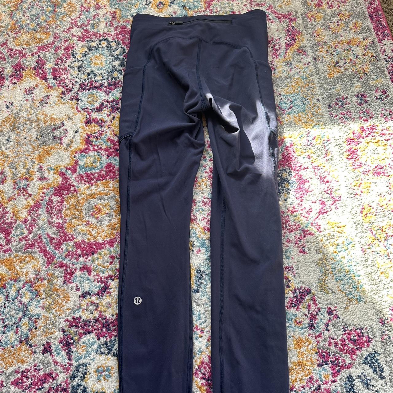 Dark navy blue lululemon leggings! Size 2 Very good... Depop
