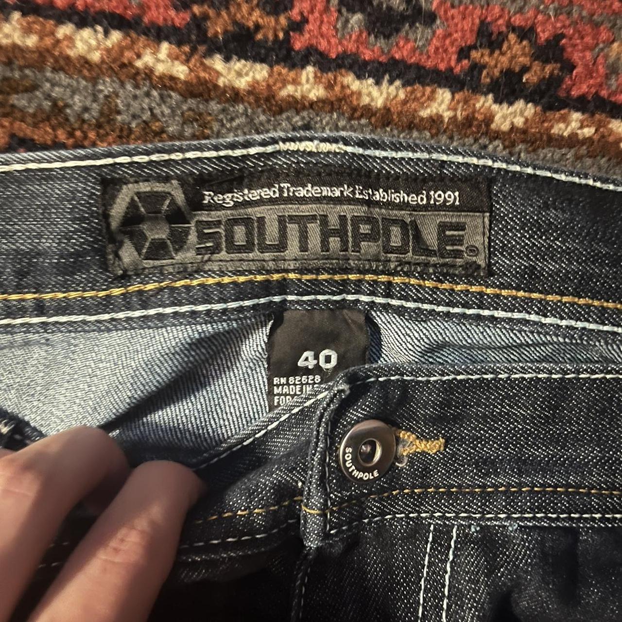 Super baggy sz 40 southpole jeans with silky... - Depop