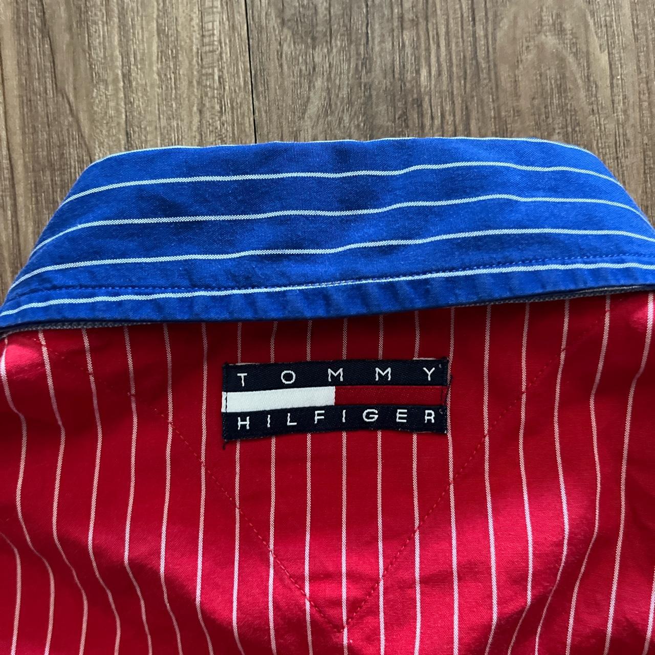 Tommy Hilfiger Men's Red and Blue Shirt (4)