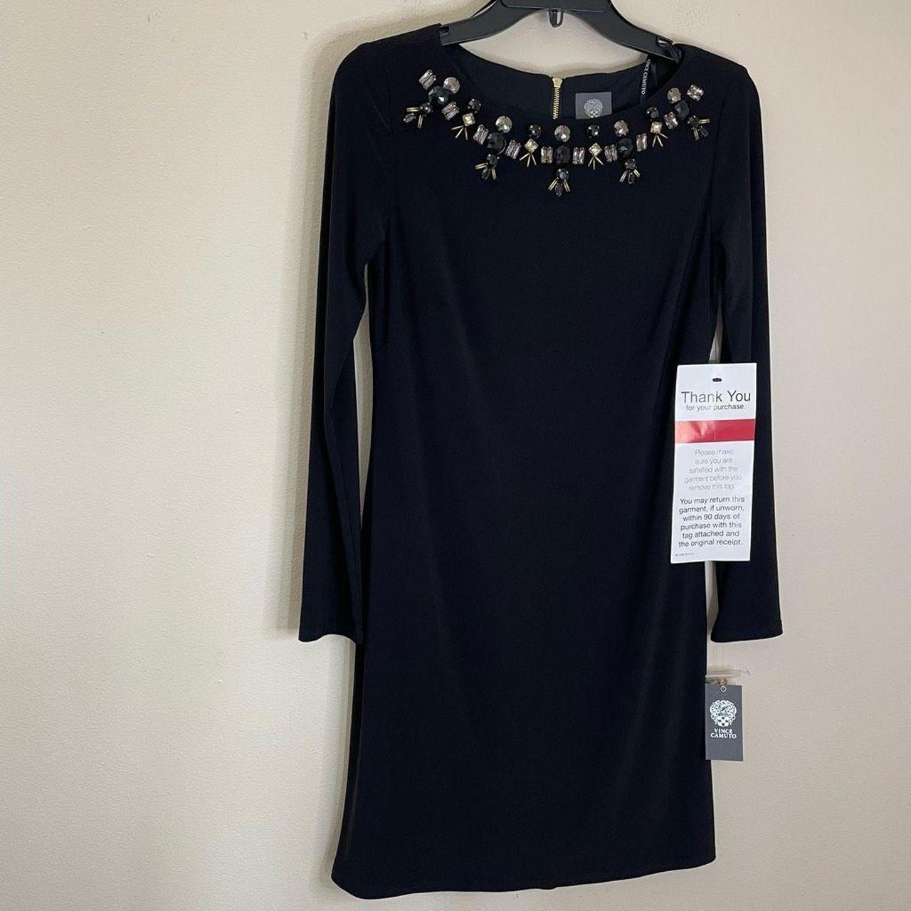 Vince camuto black hot sale and gold dress