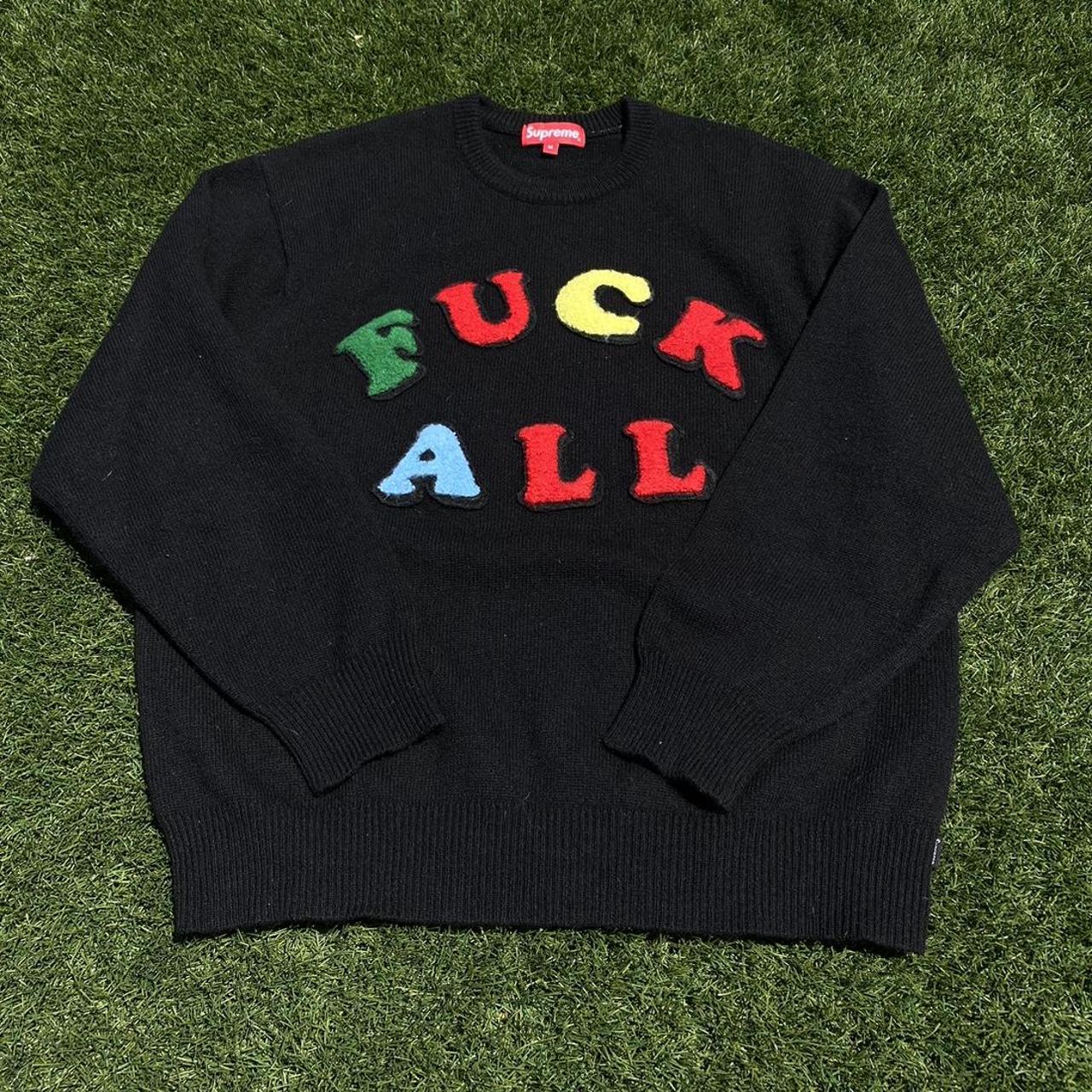 supreme SS21 Jamie Reid Fuck All sweater - Depop