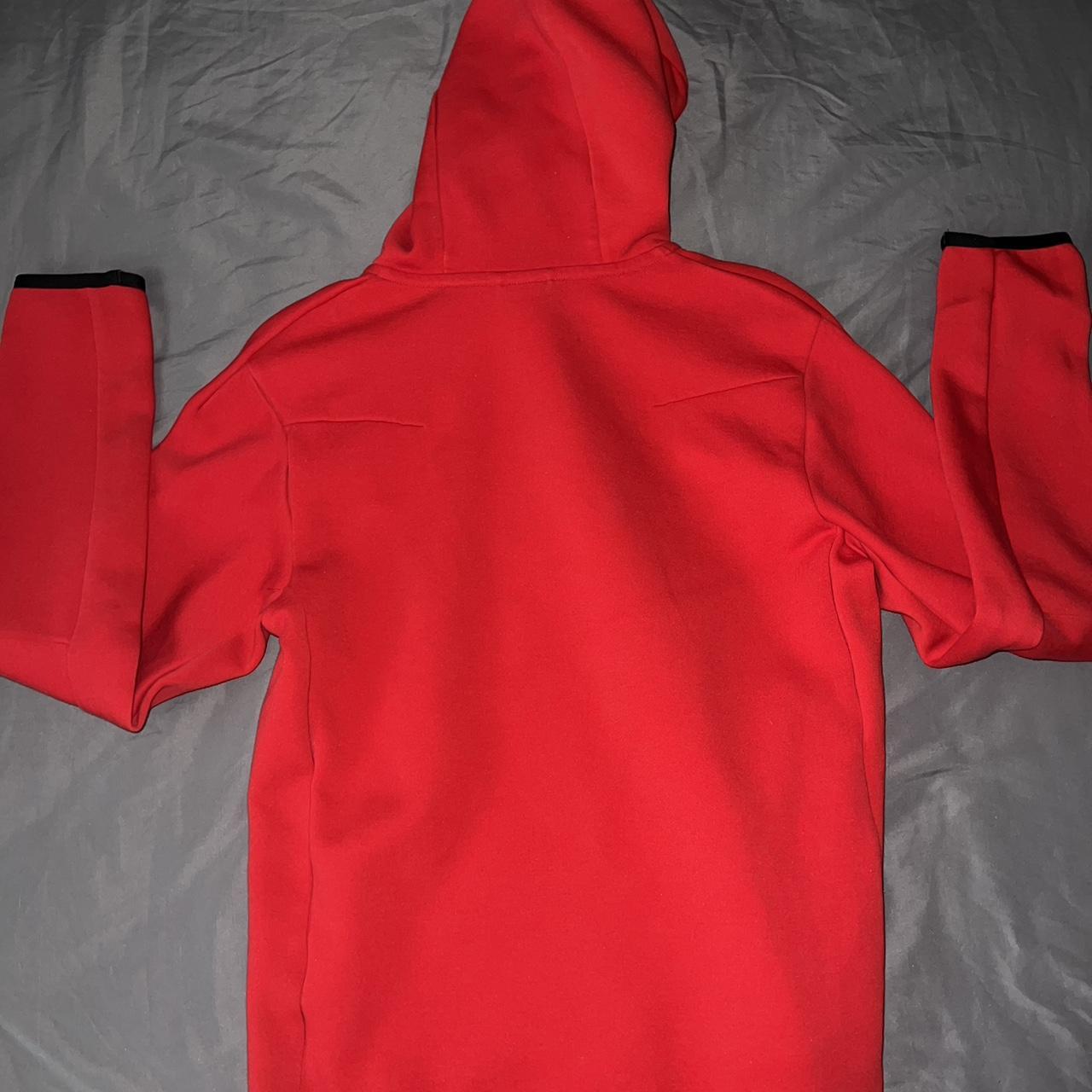 red nike tech fleece hoodie ! - size small - 10/10... - Depop