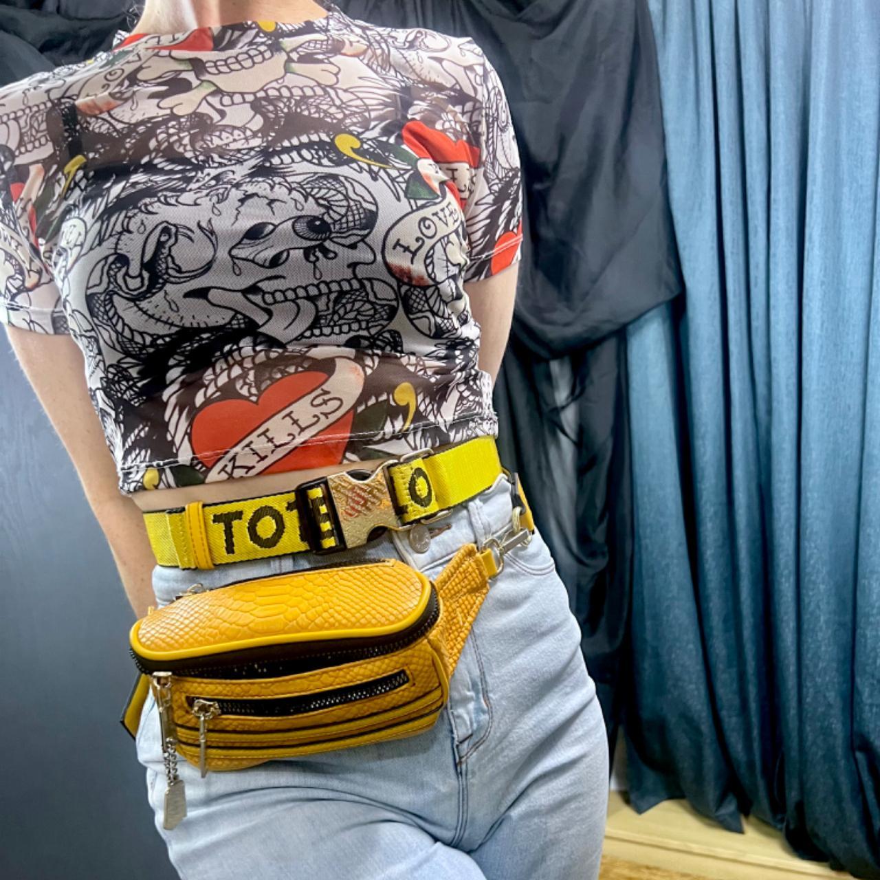 Snakeskin belt bag hotsell