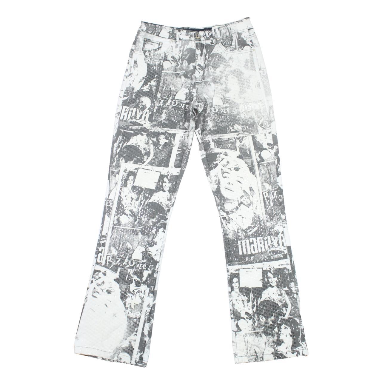 Y2K Angelo Marani graphic jeans in Old Hollywood... Depop