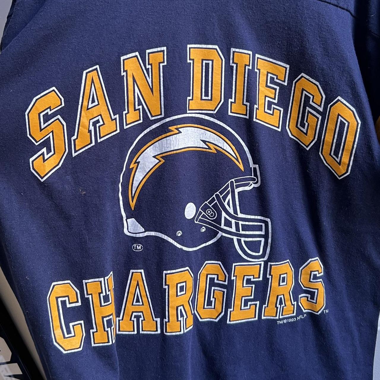 vintage san diego chargers hoodie nfl football - Depop