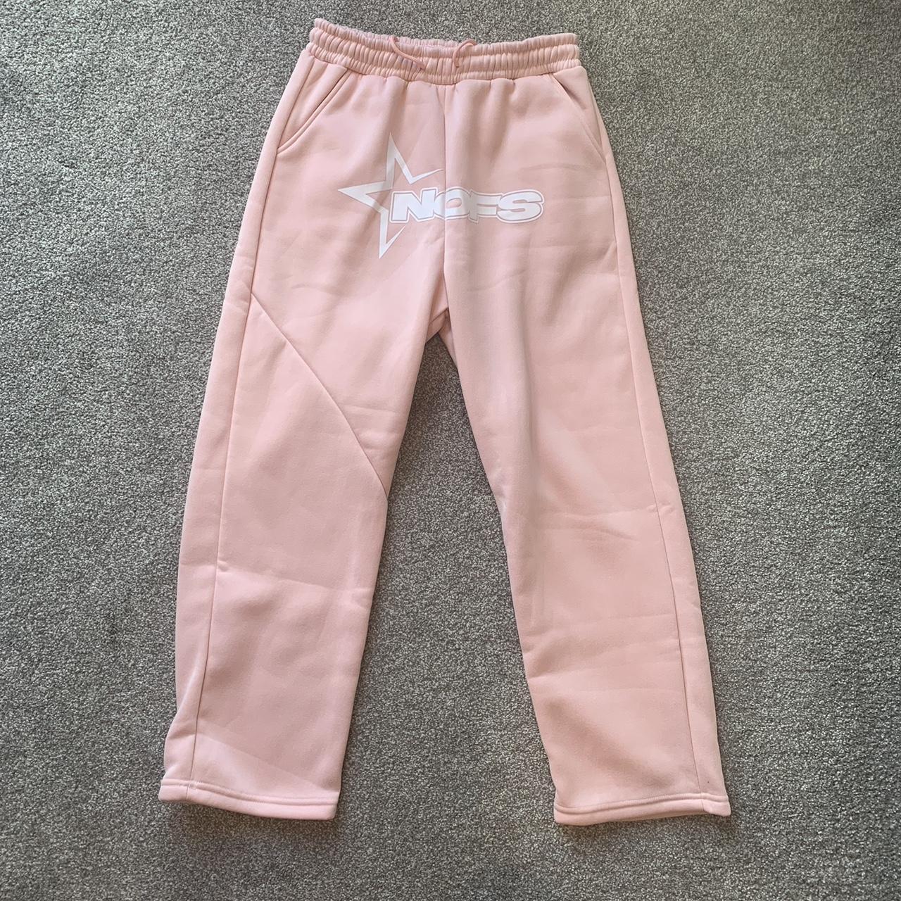 None Of Us NOFS 💫 Pink Tracksuit Joggers 💕 Size M... - Depop