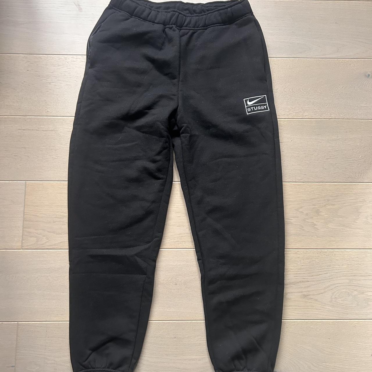 Black Nike stussy joggers. Perfect condition. - Depop