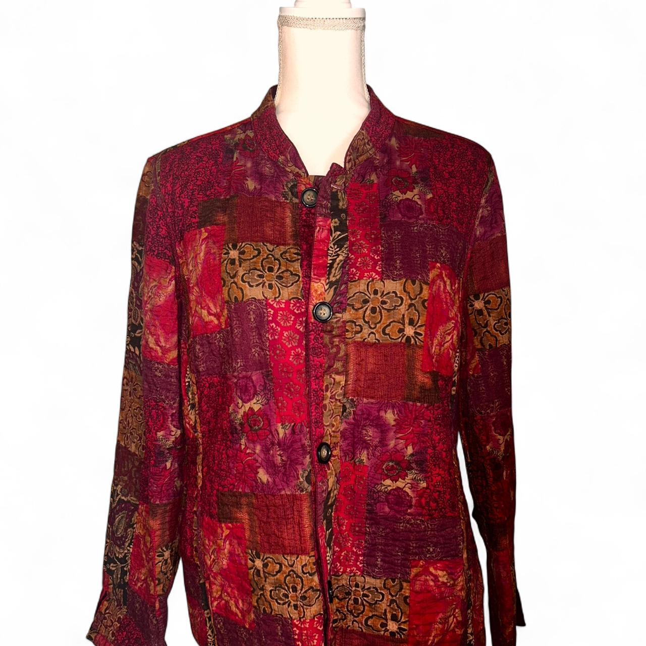Women's Jacket - Red/Multi - M – Red patchwork bu… - image 1