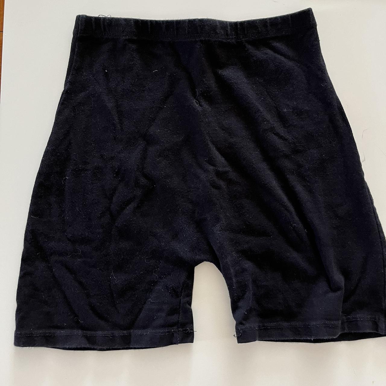 Black cotton biker shorts Depop