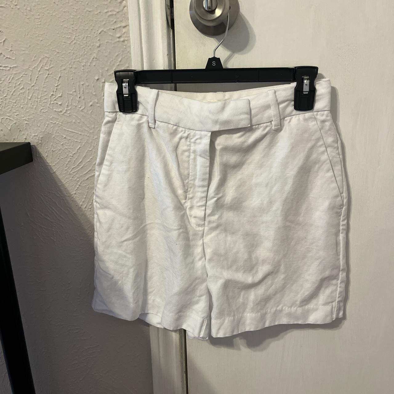 - white ARITZIA Wilfred dress shorts w belt loops -... - Depop