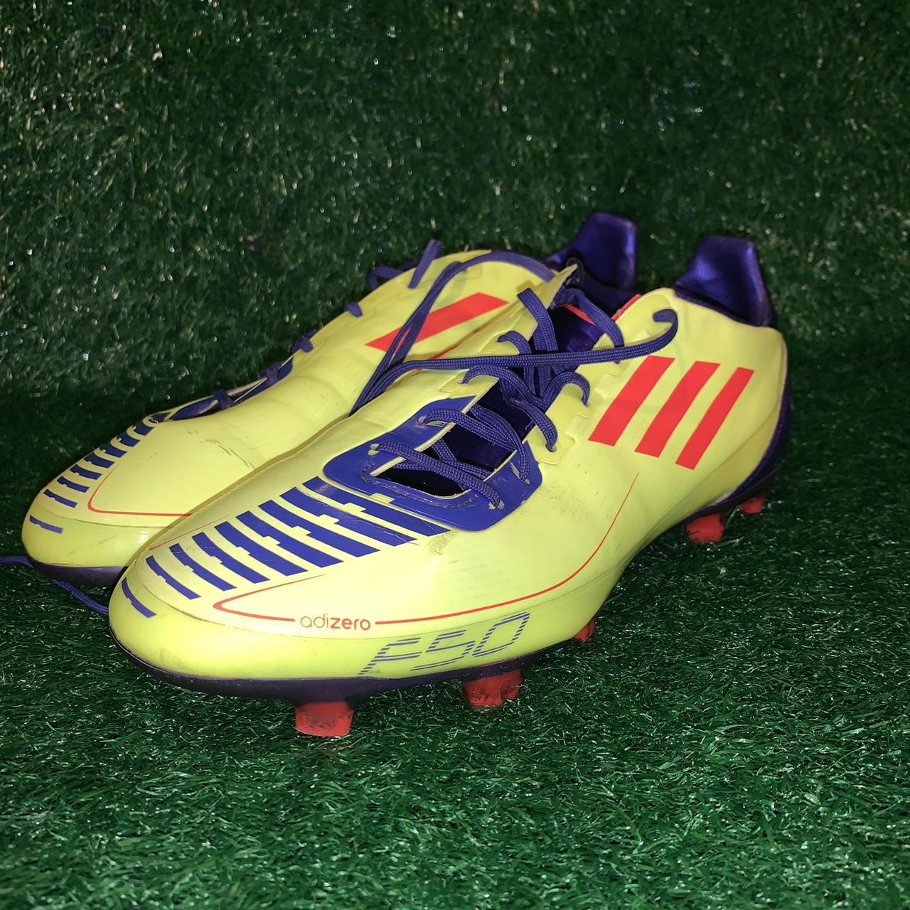 Adidas Men's Yellow and Purple Boots