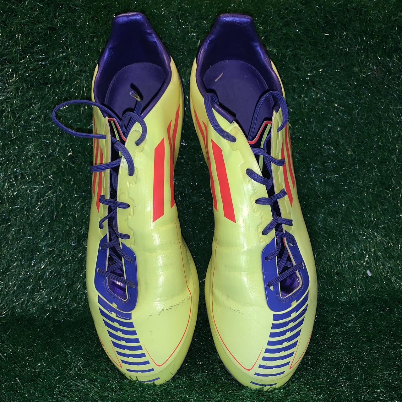 Adidas Men's Yellow and Purple Boots (2)