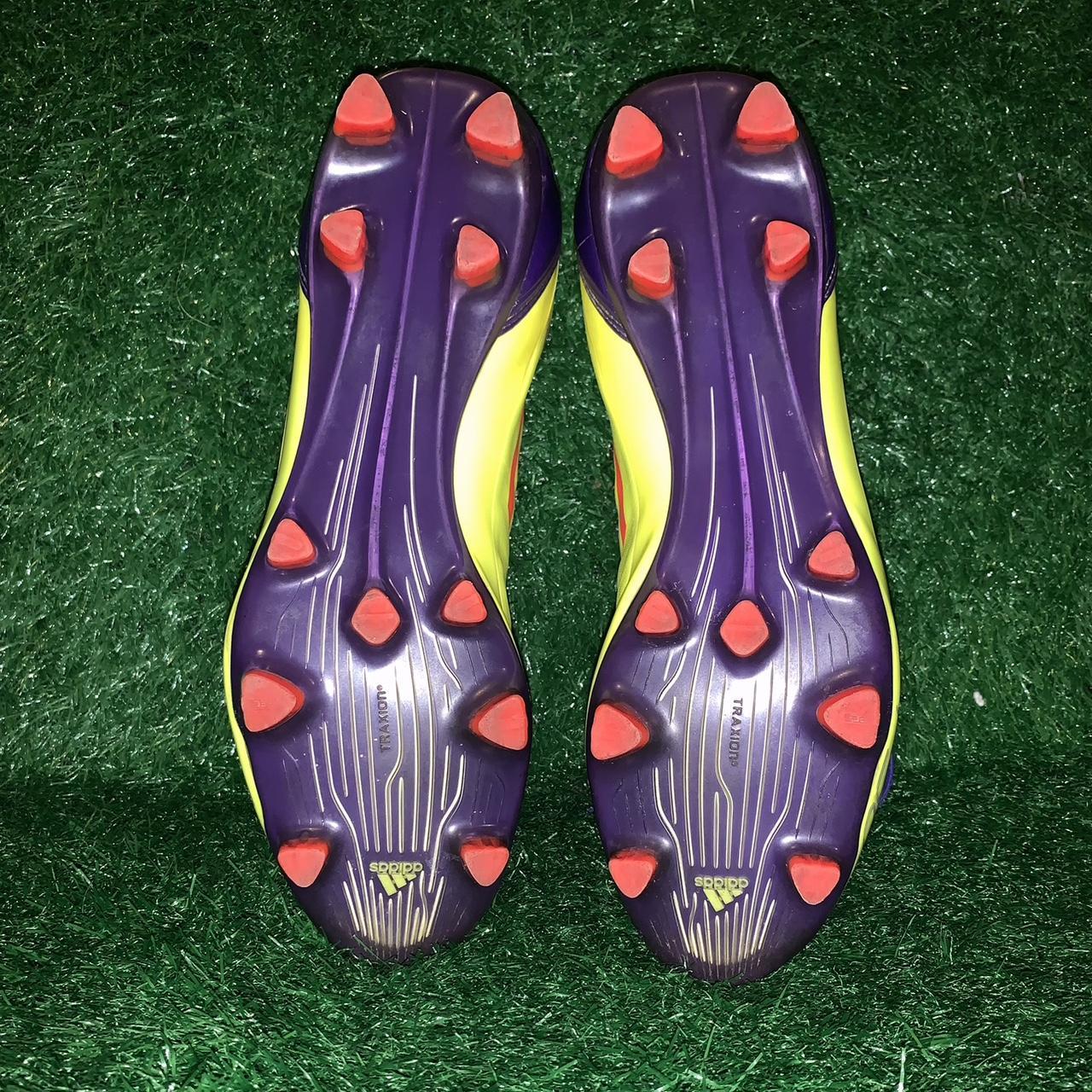 Adidas Men's Yellow and Purple Boots (3)