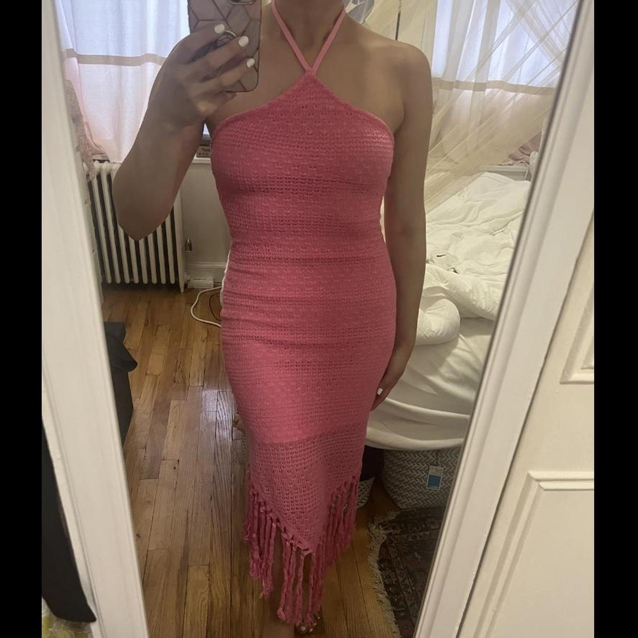 shein pink dress
