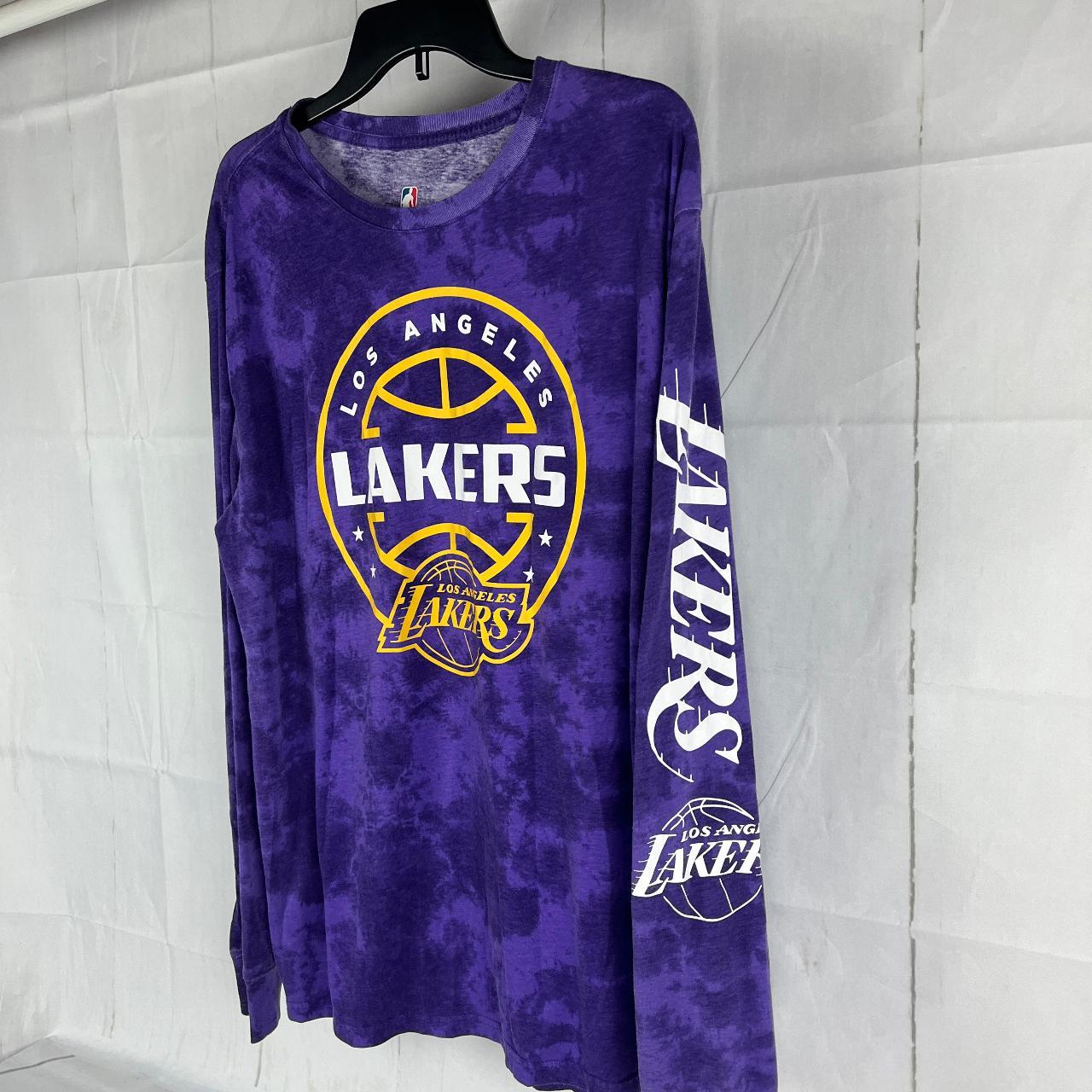 LA Lakers Long sleeve shirt yellow/Purple Medium