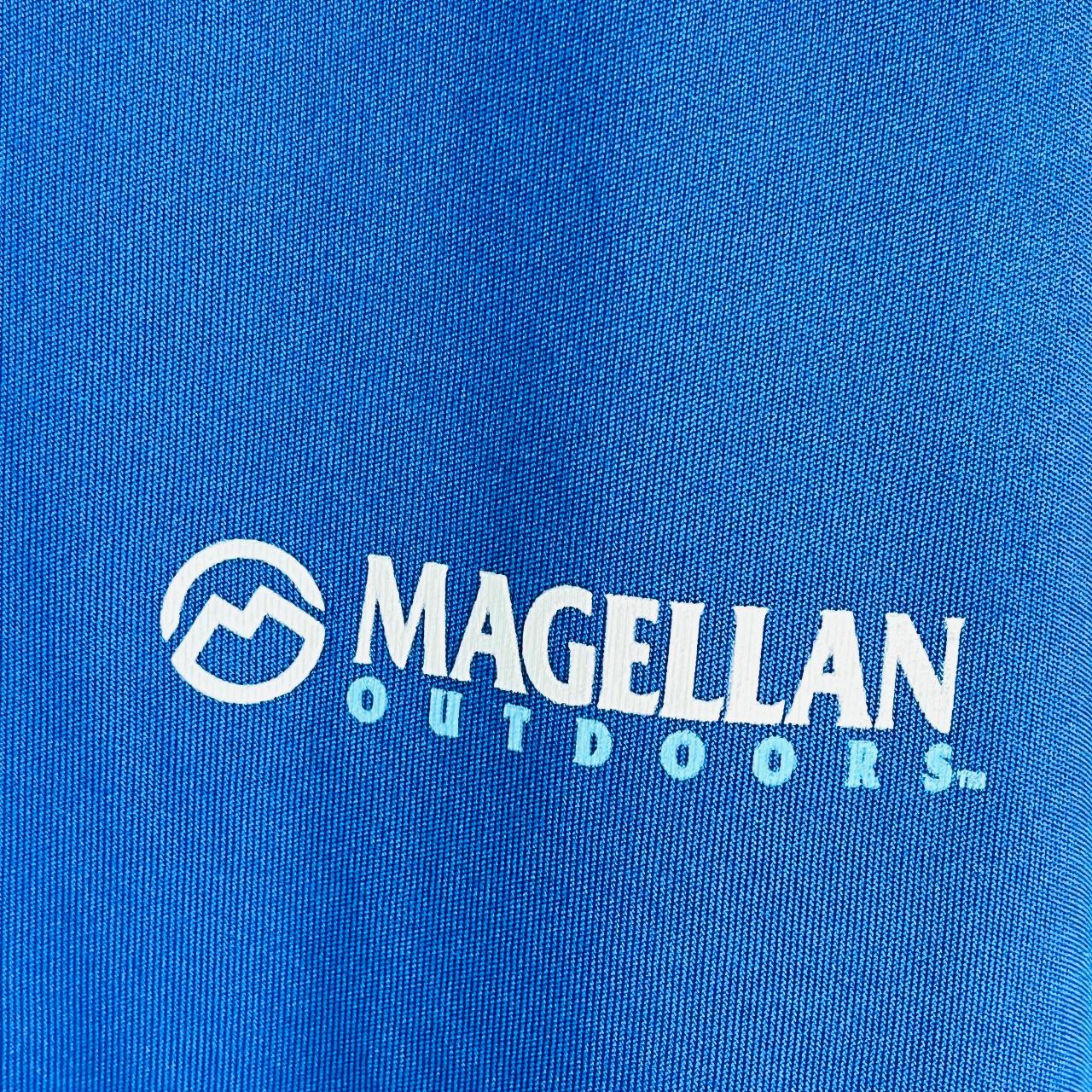 NWT Magellan Outdoors Fish Gear Full Zip Vest Blue - Depop