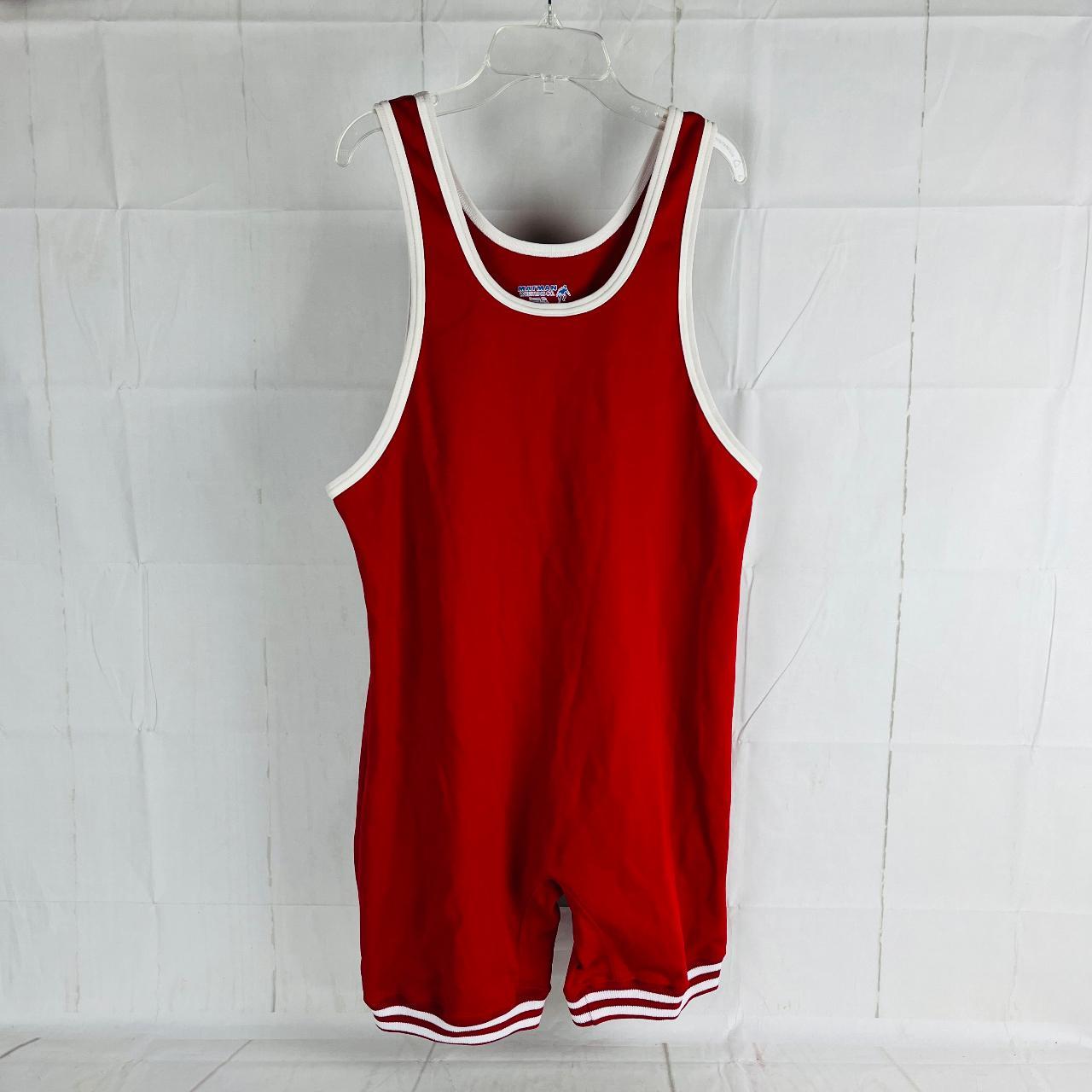 Matman Wrestling Co Men's 2XL Singlet Red White... Depop