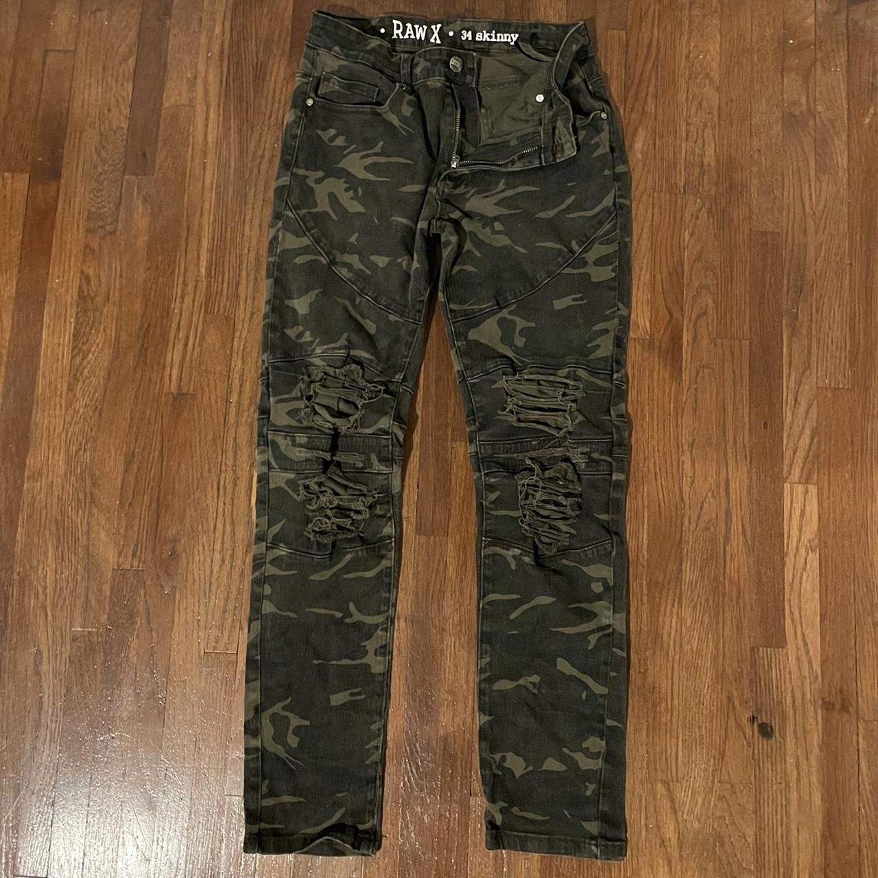 Men's Black and Khaki Jeans Depop