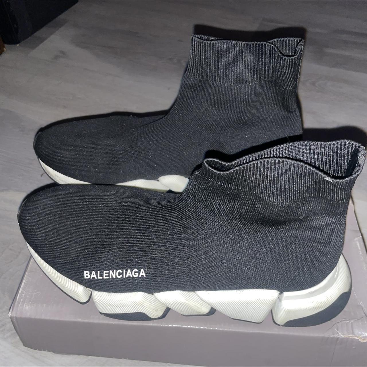 Balenciaga MEN'S SPEED RECYCLED KNIT SNEAKER IN... - Depop