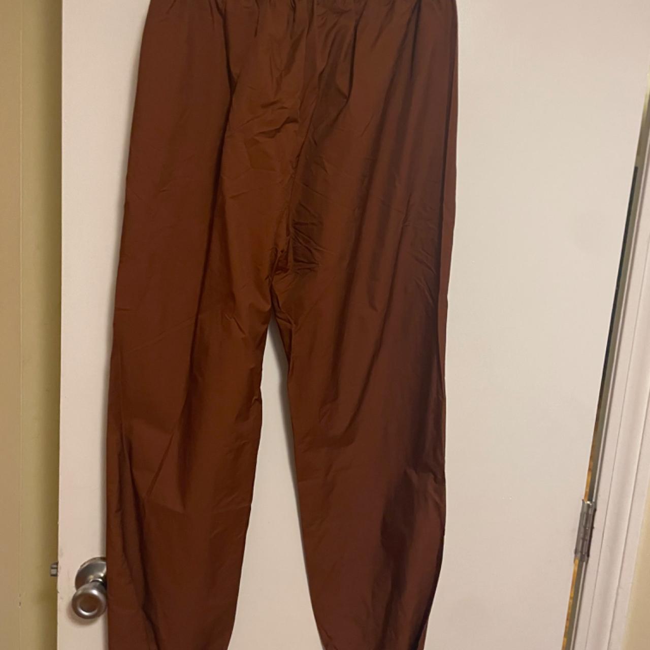 Cider Women's Orange and Brown Trousers Depop