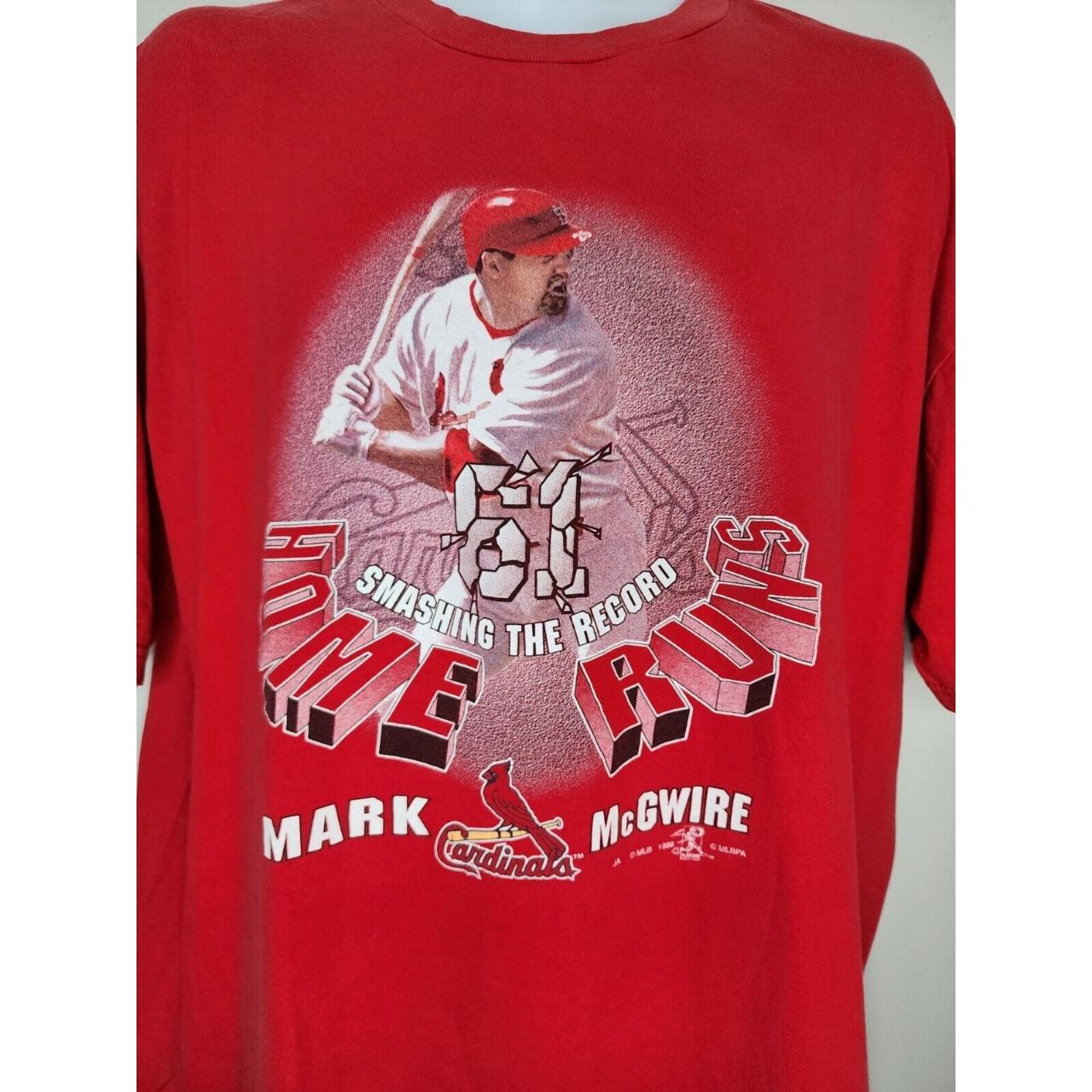 Vintage St Louis Cardinals Shirt Mark McGwire Smashing