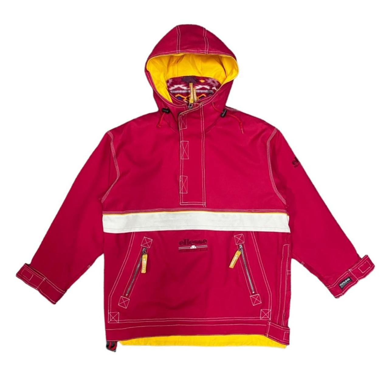 Vintage Ellesse Mens Multi Adventure Gear Half Zip Anorak