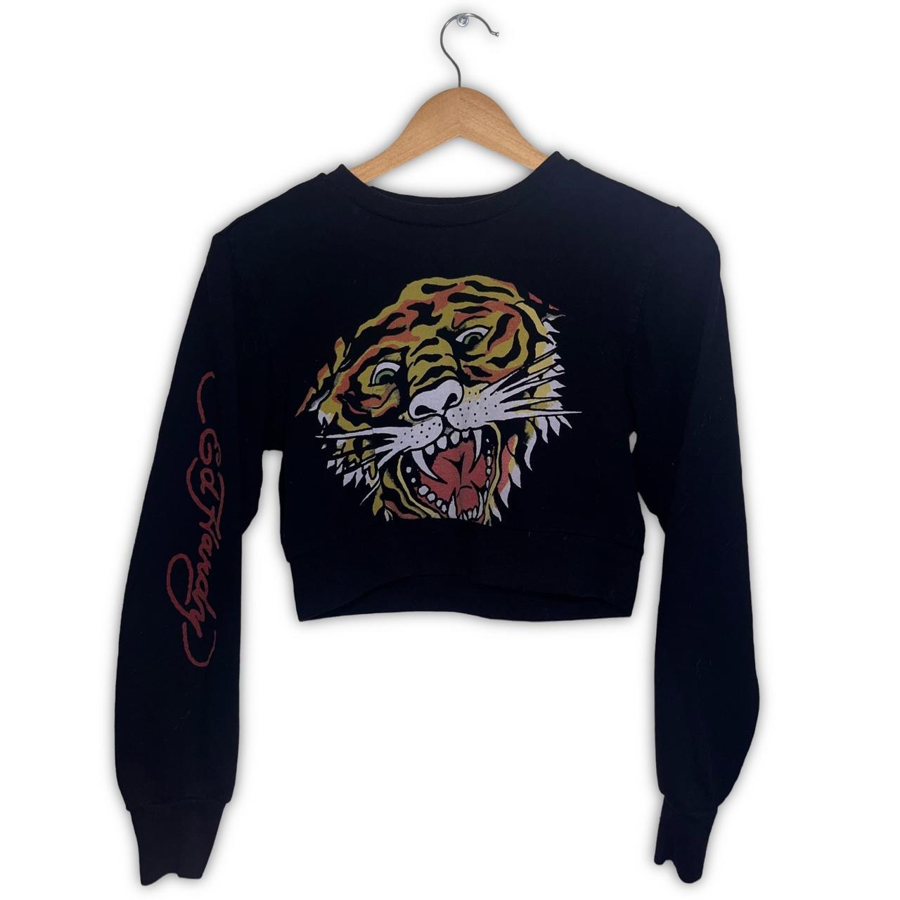 Ed Hardy Tiger Graphic Shrunken Sweater ☆ 17 50 Depop