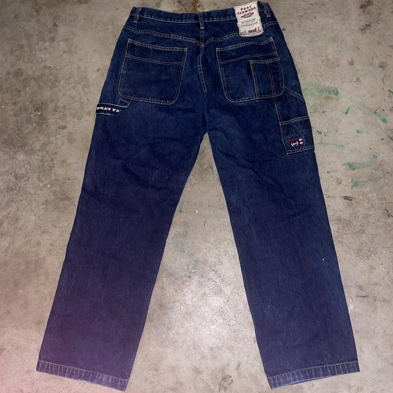 90s Phat Farm baggy carpenter jeans. Wide leg &... - Depop
