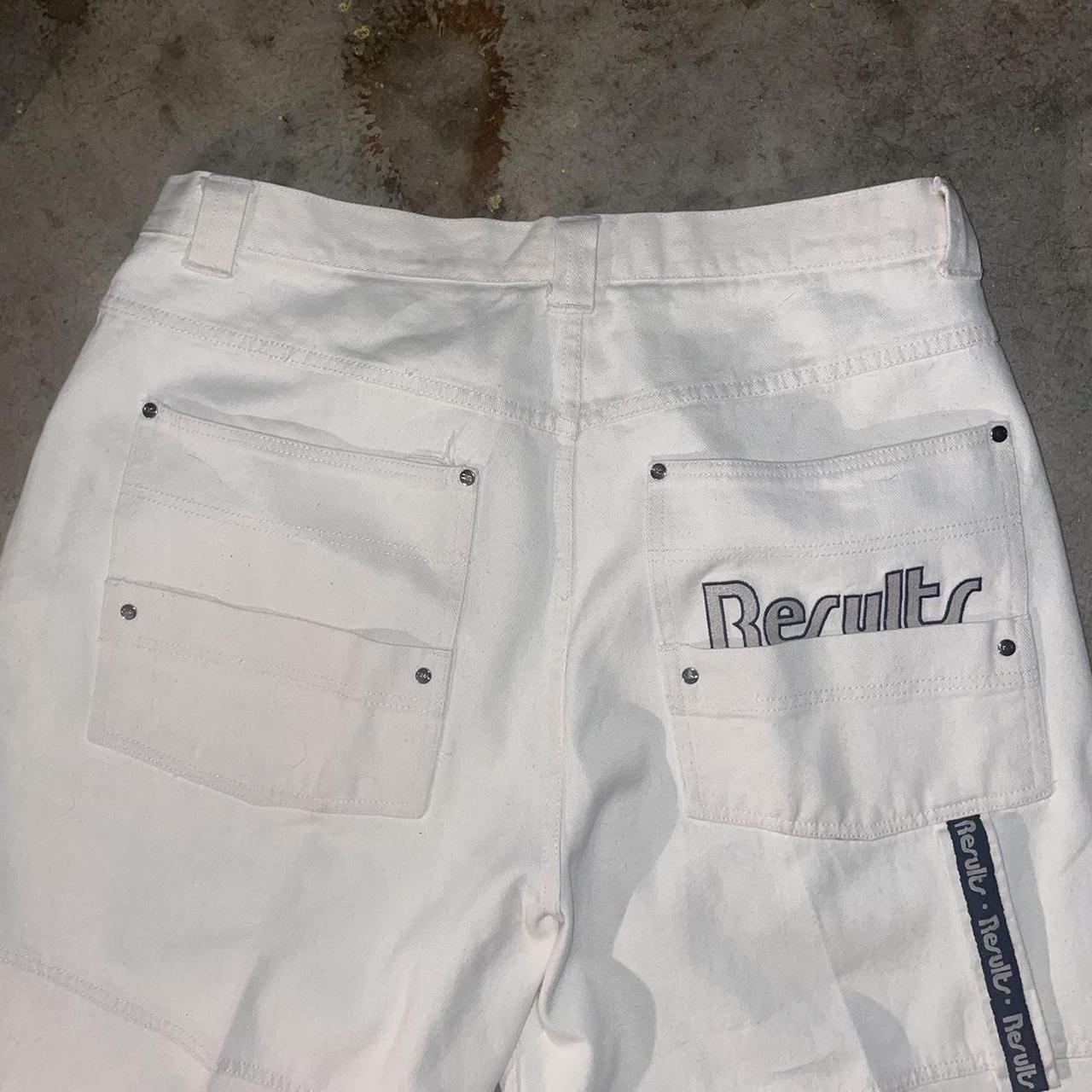 Insane 90s jnco-type Results Jeans in crisp white. | Depop