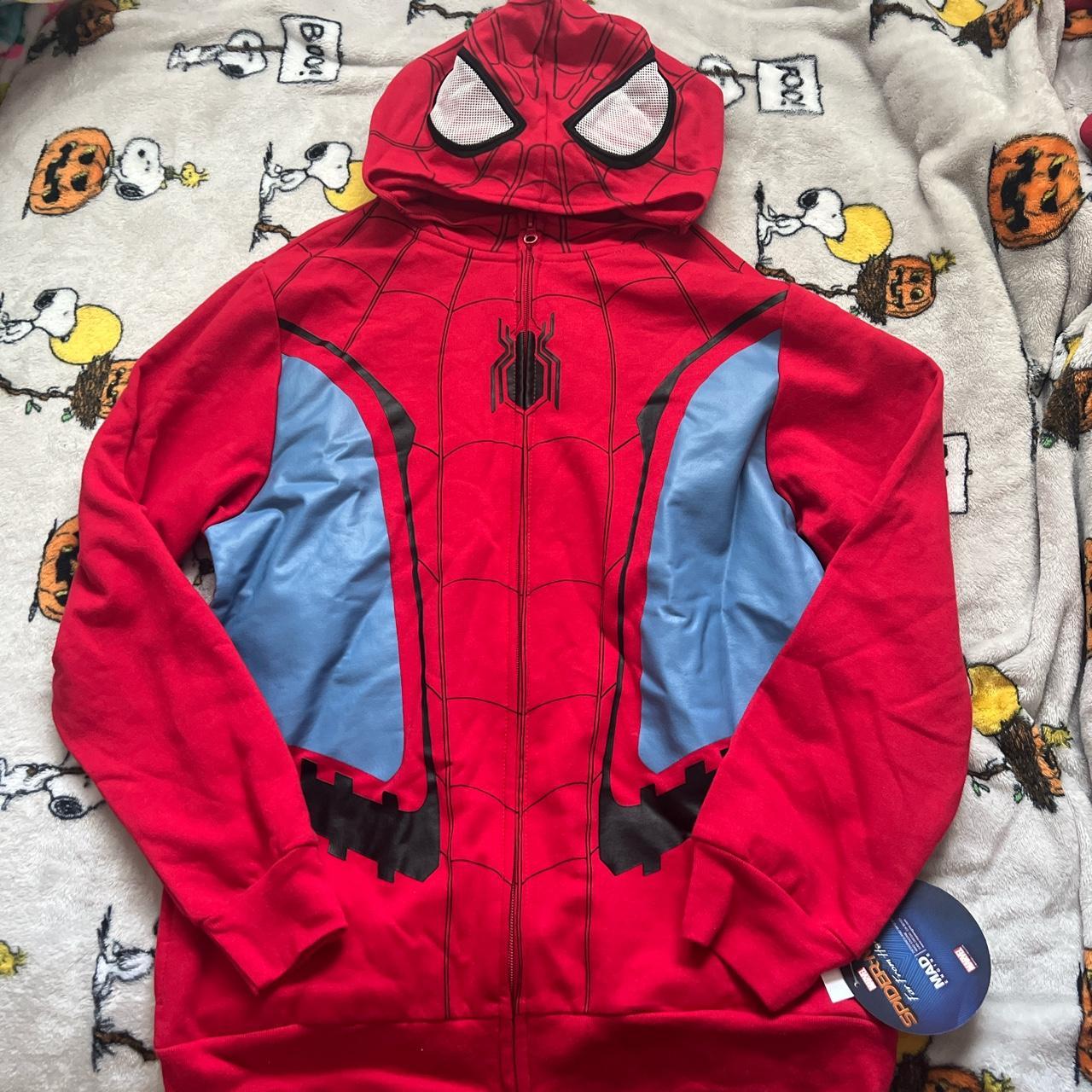 Spiderman hot sale blue hoodie