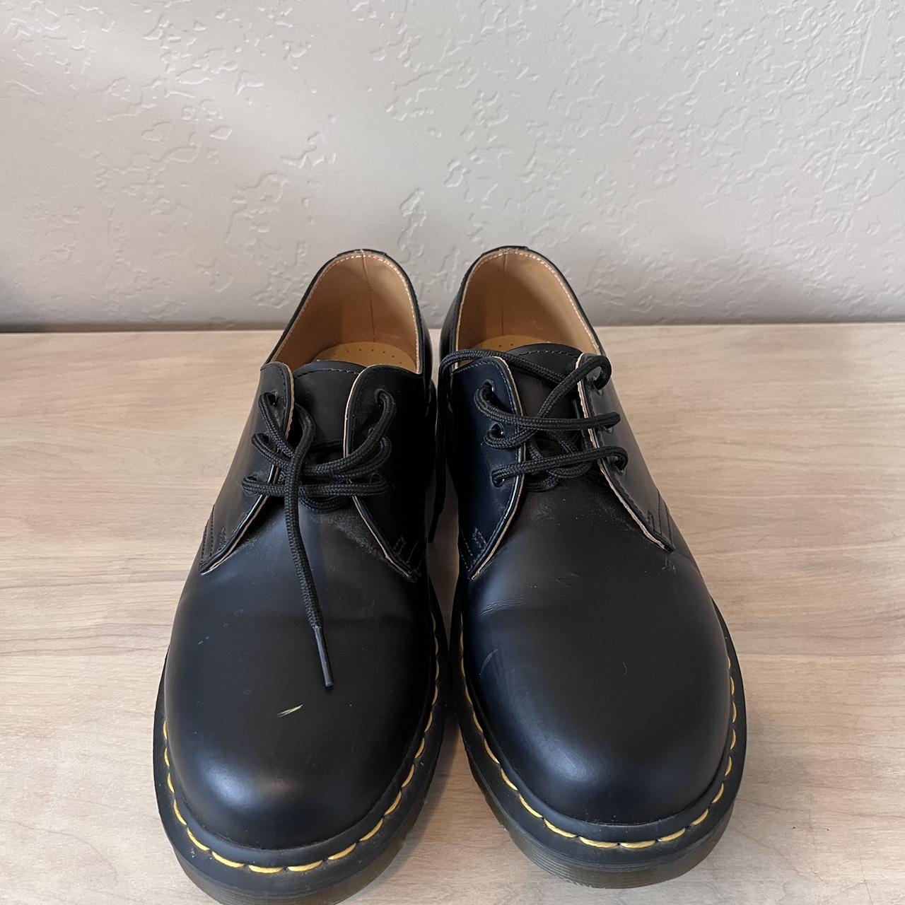 Black, low top Doc Martins. Only worn twice!!... - Depop