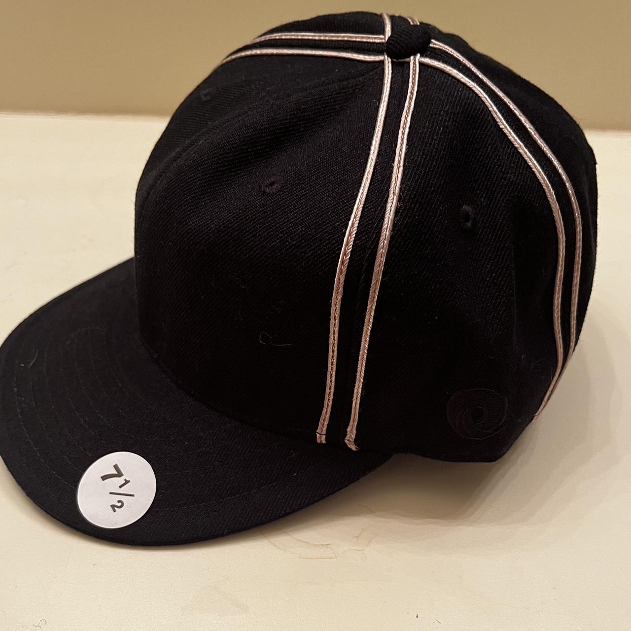 New Era Men's Black and Gold Hat | Depop