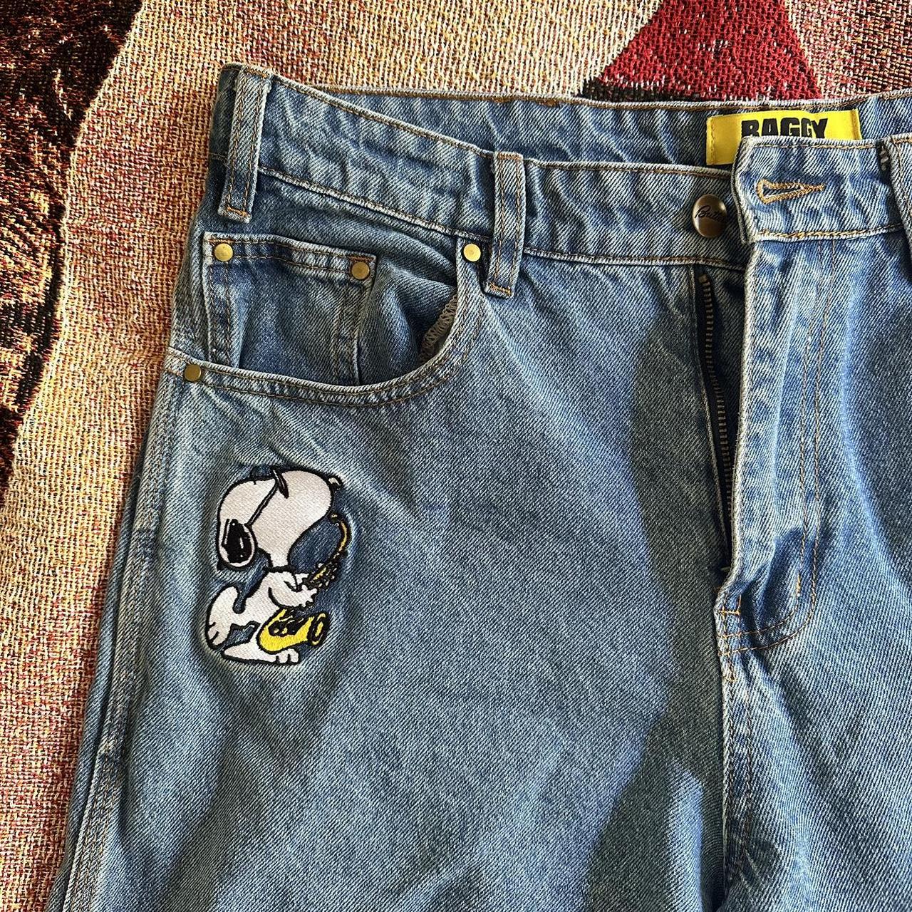 butter goods peanuts / snoopy baggy jeans. size... Depop