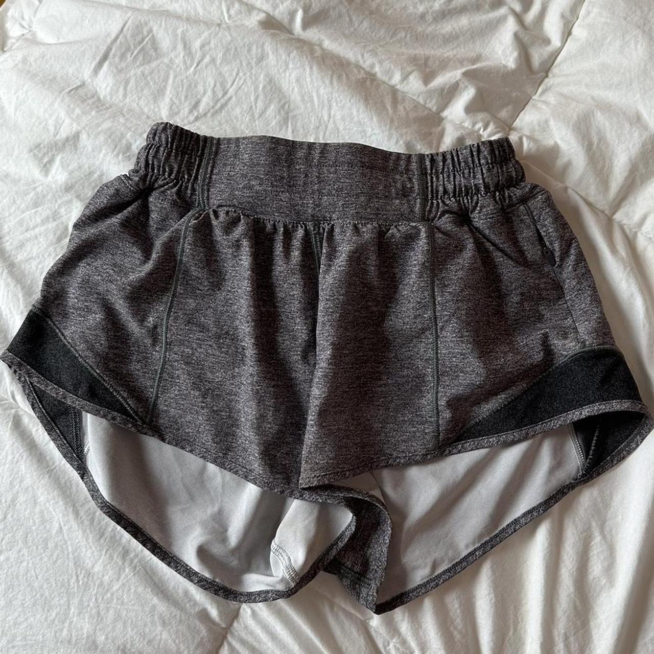 LULULEMON Grey Hotty Hot Shorts , Low rise 2.5, Size