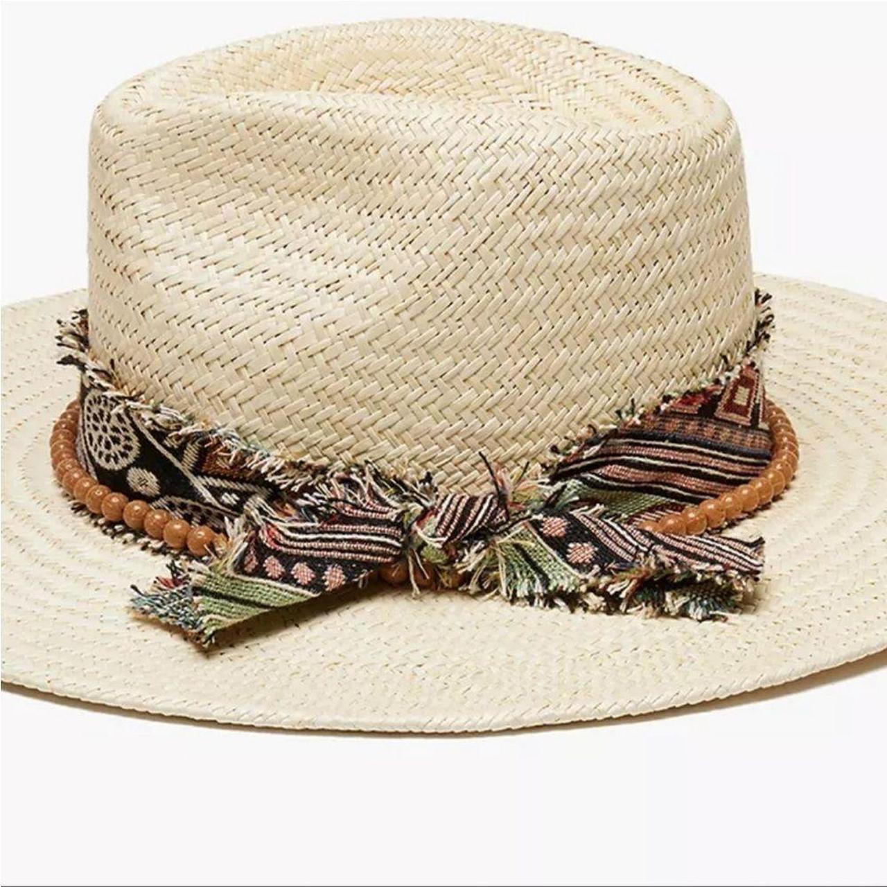 Wyeth Straw Boho Beach Style Hat NWT Beautiful... - Depop